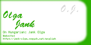 olga jank business card